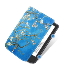 Tech-Protect SmartCase for PocketBook Verse / Verse Pro - Blue with Sakura Flowers