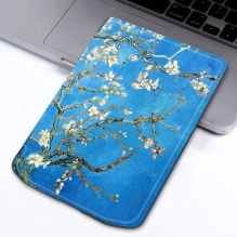 Tech-Protect SmartCase for PocketBook Verse / Verse Pro - Blue with Sakura Flowers