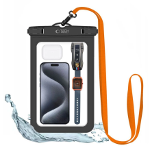 Tech-Protect Waterproof Case UWC9 waterproof for devices up to 8.9&quot; - black and orange