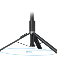 Tech-Protect L08S Bluetooth asmenukių lazda su nuotolinio valdymo pulteliu, trikojis iki 141 cm - juodas