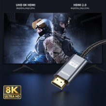 Tech-Protect UltraBoost HDMI 2.1 / HDMI 2.1 4K 120Hz / 8K 60HZ kabelis 2m – juodas