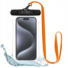 Tech-Protect Waterproof Case UWC7 waterproof for devices up to 6.9&quot; - black and orange