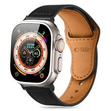 Tech-Protect Naturalfit dirželis, skirtas Apple Watch 4/5/6/7/8/9/SE/Ultra 1/2 (42/44/45/49 mm) – juodas