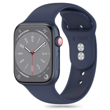 Tech-Protect silikoninis dirželis, skirtas Apple Watch 4/5/6/7/8/9/SE/Ultra 1/2 (42/44/45/49 mm) – mėlynas