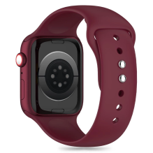 Tech-Protect silikoninis dirželis, skirtas Apple Watch 4/5/6/7/8/9/SE/Ultra 1/2 (42/44/45/49 mm) – bordo spalvos