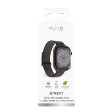 Puro Sport nailoninis dirželis, skirtas Apple Watch 42/44/45/49 mm – juodas