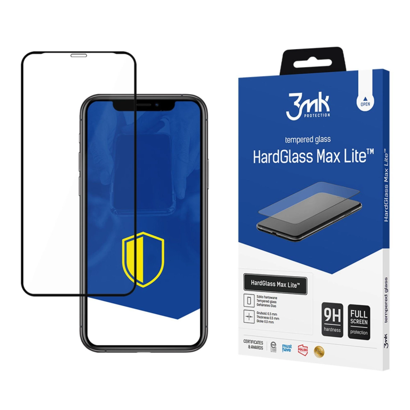 9H 3mk HardGlass Max Lite™ stiklas, skirtas iPhone 11 Pro