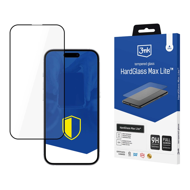 9H 3mk HardGlass Max Lite™ stiklas, skirtas iPhone SE 4