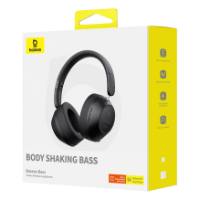 Baseus Bass 30 Max Wireless On-Ear Bluetooth 5.3 Headphones - Black