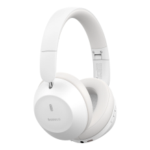 Baseus Bass 30 Max Wireless On-Ear Bluetooth 5.3 Headphones - White