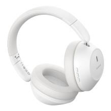 Baseus Bass 30 Max Wireless On-Ear Bluetooth 5.3 Headphones - White