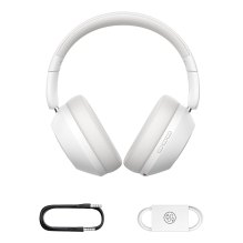 Baseus Bass 30 Max Wireless On-Ear Bluetooth 5.3 Headphones - White