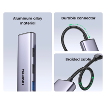 Ugreen CM478 multifunctional adapter - gray