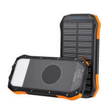 Choetech B658 solar power bank 10000mAh 2x USB-A - black and orange