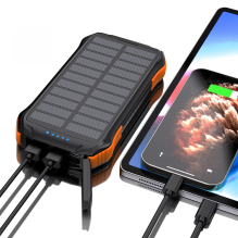 Choetech B658 solar power bank 10000mAh 2x USB-A - black and orange