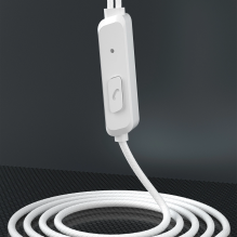 Dudao wired headphones USB Type C 1.2m white (X3B-W)