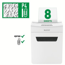 Leitz Shredder IQ Protect Premium 8X, P4, 8 lakštai, 14 l krepšelis