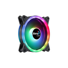 Aerocool Duo 12 ARGB 6 kontaktų Kompiuterio dėklas Ventiliatorius 12 cm Juodas