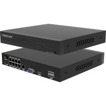 Tinklo vaizdo registratorius FOSCAM FN9108HE 8 kanalų 5MP POE NVR juodas