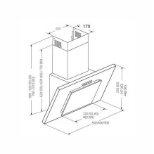 AKPO WK-4 NERO 2.0 60 baltas T300 linijinis LED / valdiklio gaubtas