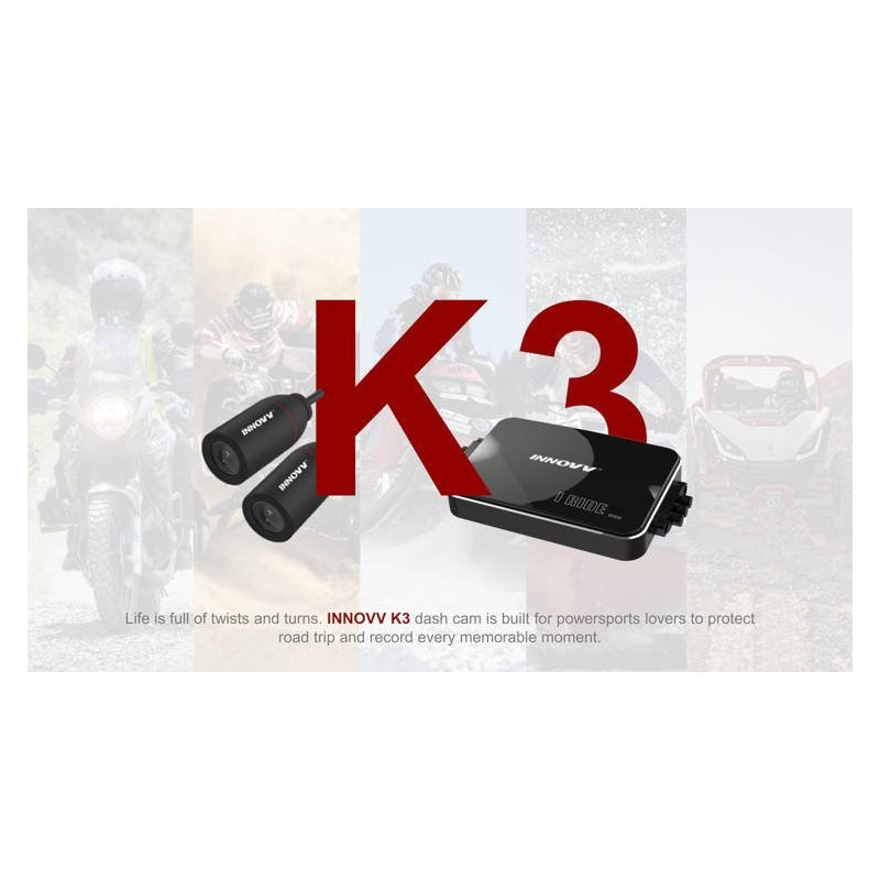 INNOVV K3 - motorcycle video recorder with 2 cameras