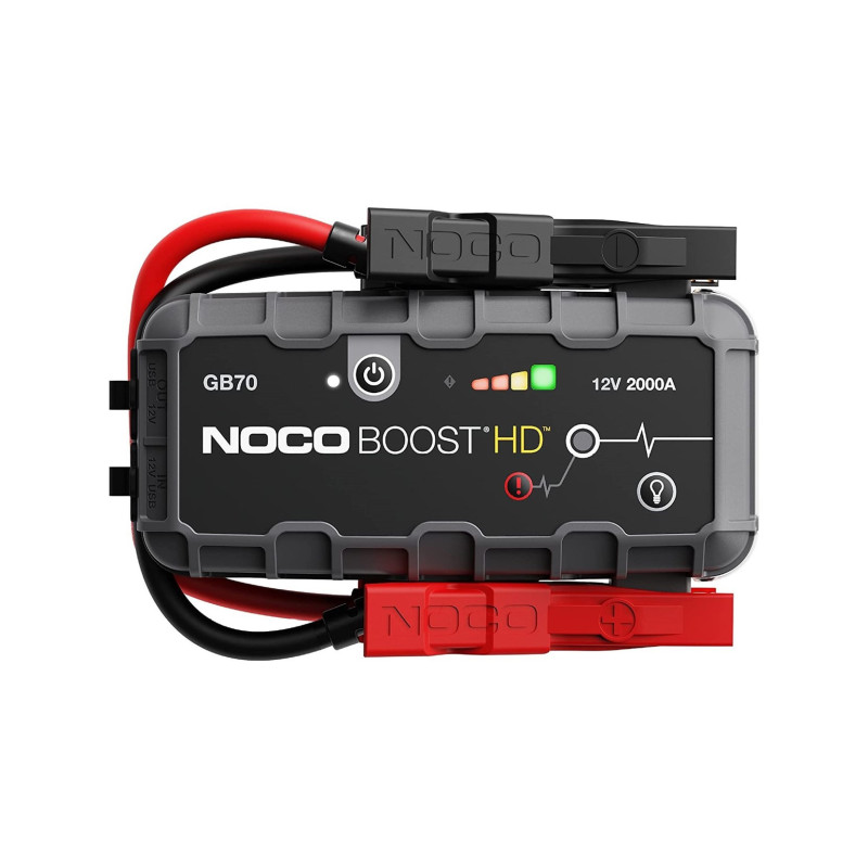 NOCO GB70 Boost 12V 2000A Jump Starter starter device with integrated 12V / USB battery