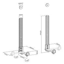 Maclean MC-914 Universal Soundbar Mount garsiakalbio laikiklio tvirtinimas prie televizoriaus iki 15 kg VESA, taupantis 