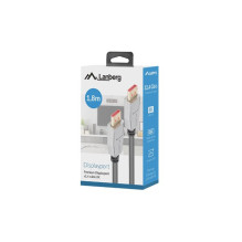 Lanberg CA-DPDP-20CU-0018-BK DisplayPort cable 20 PIN V1.4 1.8m 8K