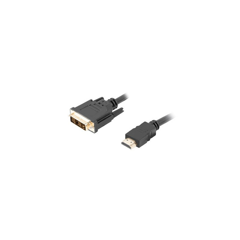 Lanberg CA-HDDV-10CC-0030-BK vaizdo kabelio adapteris 3 m HDMI Type A (standartinis) DVI-D Juodas