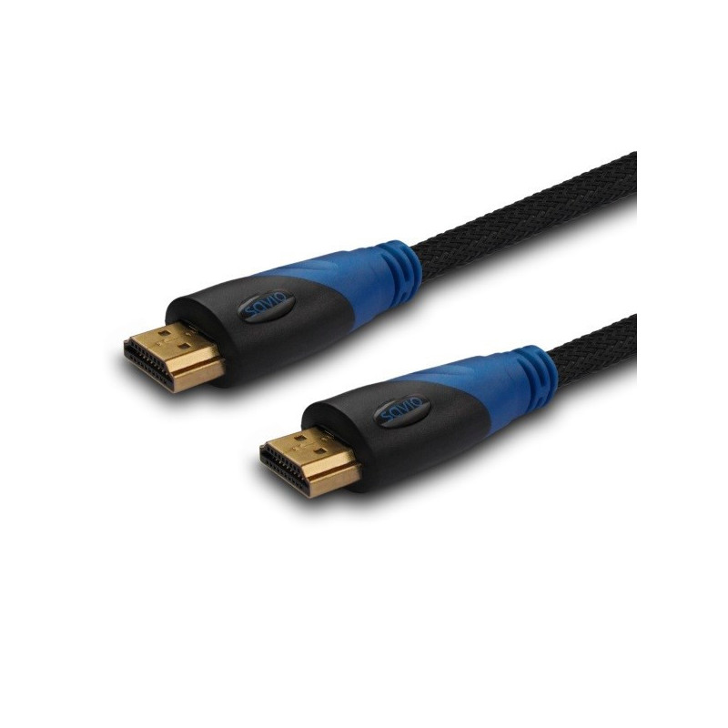 Savio CL-48 HDMI laidas 2 m HDMI A tipas (Standartinis) Juoda, Mėlyna