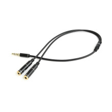 Gembird !Adapter audio microphon 3.5mm mini Jack / 4PIN / 0. audio cable 0.2 m 2 x 3.5mm Black