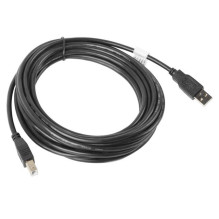 Lanberg CA-USBA-10CC-0050-BK USB laidas 5 m USB 2.0 USB B Juoda