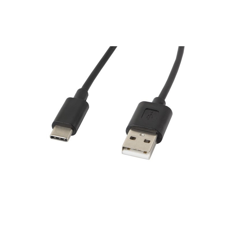 Lanberg CA-USBO-10CC-0018-BK USB laidas USB 2.0 1,8 m USB A USB C Juoda