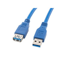 Lanberg CA-US3E-10CC-0018-B USB kabelis 1,8 m USB 3.0 USB A mėlynas