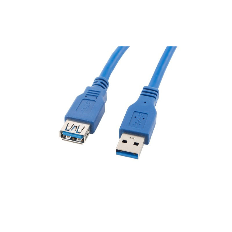 Lanberg CA-US3E-10CC-0018-B USB kabelis 1,8 m USB 3.0 USB A mėlynas