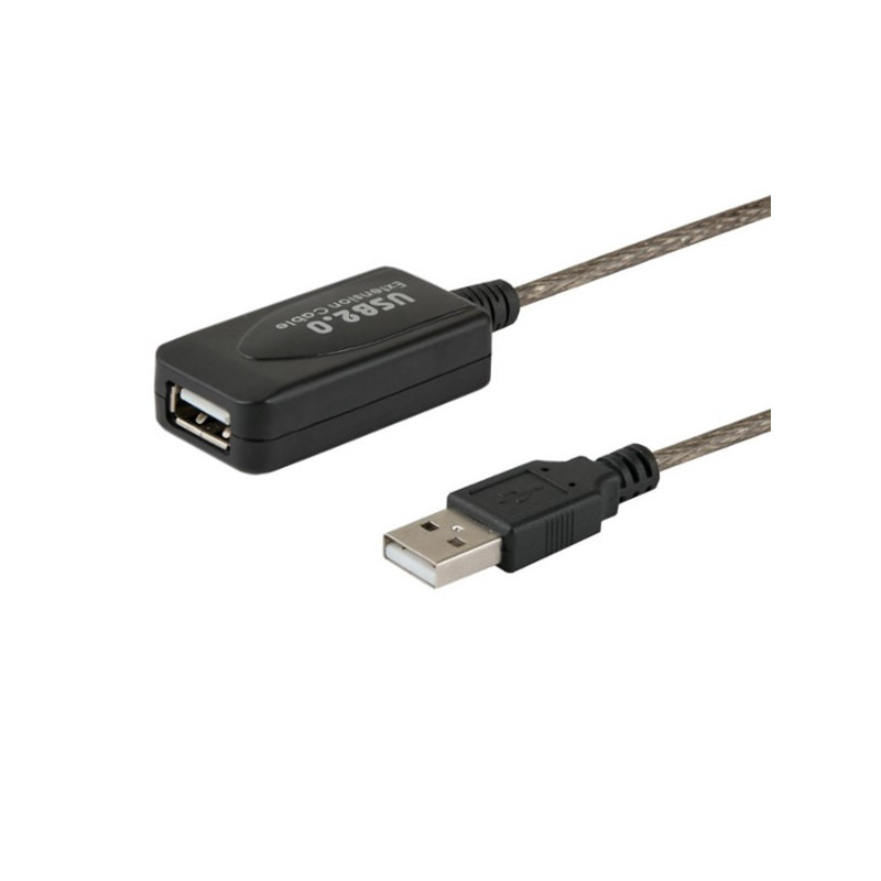 SAVIO CL-130 USB aktyvaus prievado plėtinys 10 m USB 2.0-A vyriškas USB 2.0-A moteriškas juodas