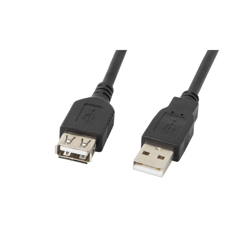 Lanberg CA-USBE-10CC-0007-BK USB laidas USB 2.0 0.7 m USB A Juoda