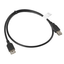 Lanberg CA-USBE-10CC-0007-BK USB laidas USB 2.0 0.7 m USB A Juoda