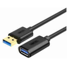 UNITEK Y-C456GBK USB laidas 0,5 m USB 3.2 Gen 1 (3.1 Gen 1) USB A Juoda