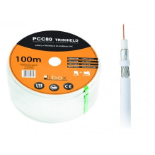 Libox Kabel koncentryczny PCC80 100m coaxial cable RG-6 / U White