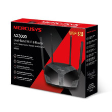 Mercusys AX3000 dviejų juostų Wi-Fi 6 maršrutizatorius