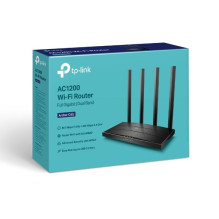 TP-Link Archer C6U belaidis maršruto parinktuvas Gigabit Ethernet Dviejų juostų (2,4 GHz / 5 GHz) Juoda