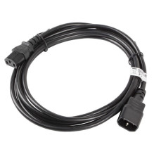 Lanberg CA-C13E-11CC-0030-BK power cable Black 3 m C13 coupler C14 coupler