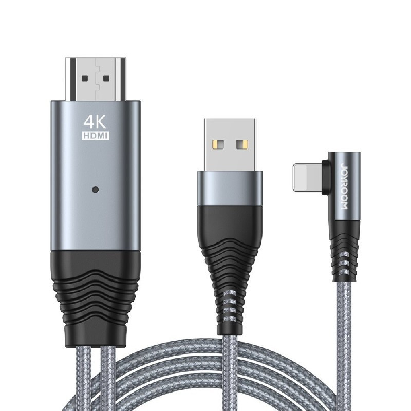 Adapteris JOYROOM (SY-35L1) iš lightning į HDMI 4K sidabrinis