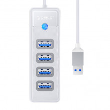 Orico Hub Adapter USB į 4x USB 3.0, 5 Gbps, 0,15m (baltas)