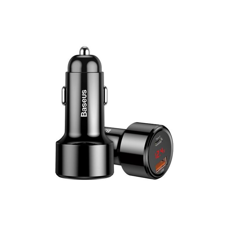 Car charger Baseus (CCMLC20C-01) (1xUSB 1xUSB-C 45W) black