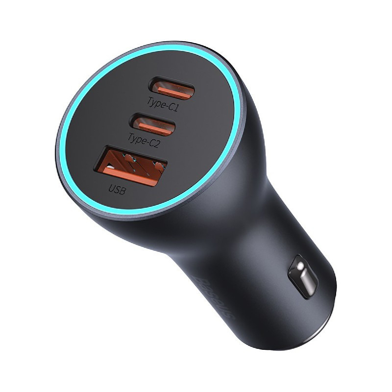 Car charger Baseus (CGJP010013) (1xUSB 2xUSB-C 65W) black