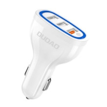 Car charger Dudao (R7S) (3xUSB) (2.4A 18W) white