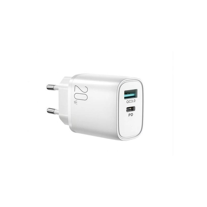 Įkroviklis JOYROOM (L-QP2011) (1xUSB-C 1xUSB 3A 20W) baltas