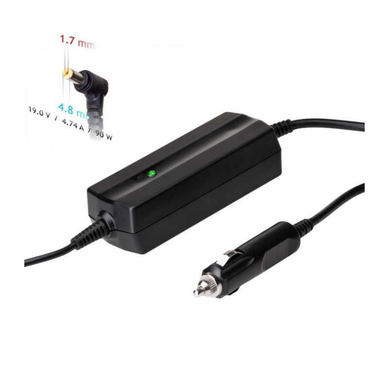 Car charger for laptop Akyga AK-ND-35 (19V / 4.74A 90W 4.8 x 1.7mm) HP 1.2m